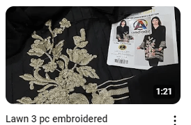 Black Lawn Embroidered Dress Demonstration Video