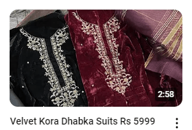 Black and Meron Kora Dabka work dress Video