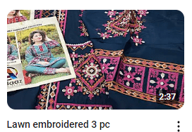 Casual Wear Lawn Embroidered Dress Demonstration Video