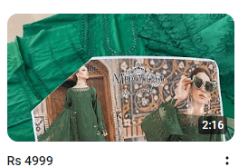 Dark Green Embroidered Party Wear Dress Demo Video