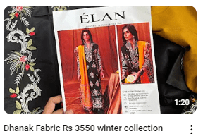 Elan Dhanak Winter Dress Demo Video