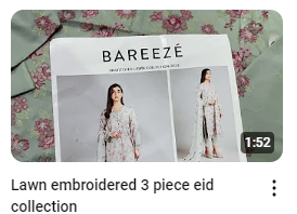 Elegant Lawn Embroidered Dress Demonstration Video