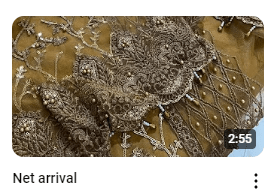 Golden Heavy Embroidered Partywear Demo Video