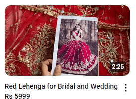 Heavy Red Embroidered Bridal Lehenga Video