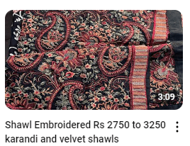 Karandi and Velvet Embroidered Shawls Demo Video