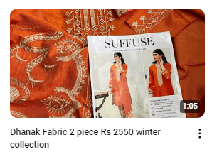 Orange Dhanak Printed Dress Demo Video