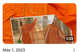 Orange Embroidered Party Wear Dress Demonstration Video