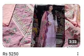 Pink Neck Embroidered Party Wear Dress Demo Video