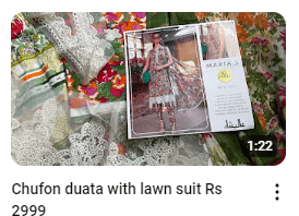 Printed Lawn With Embroidered Neck Suit With Chiffon Dupatta