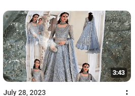 Silver Grey Heavy Embroidered Bridal Maxy Demonstration Video