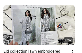 White Lawn Fully Embroidered With Chiffon Dupatta Dress Video