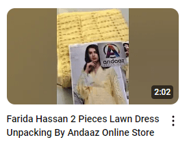 2 Pcs Lawn ChikanKari Embroidered Dress Demo Video