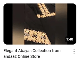 Black Embroidered Abaya Demonstration Video