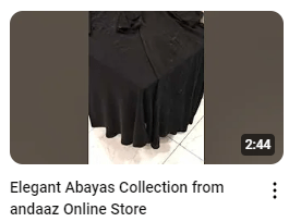 Black Stonework Embroidered Abaya Demo Video