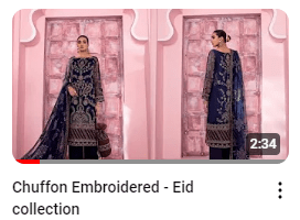 Chiffon Embroidered Party Wear Dress Demo Video