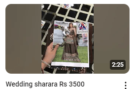 Dark Brown Mirror Work Embroidered Sharara Demo Video