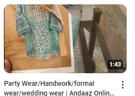 Elegant Handwork Embroidered Party Dress Demo Video