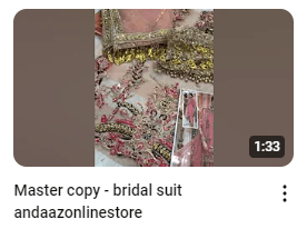 Elegant Handwork Embroidered Wedding Wear Dress Demo Video