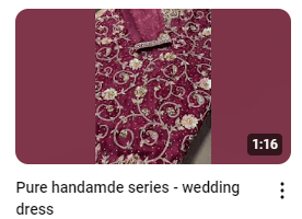 Heavy Handmade Embroidered Three In One Dress Video