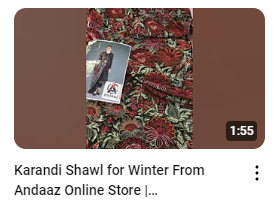 Karandi Fully Embroidered Winter Shawl Demo Video