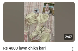 Lawn ChikanKari Embroidered Party Wear Dress Demo Video