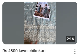 Lawn ChikanKari Embroidered Two in One Dress Demo Video