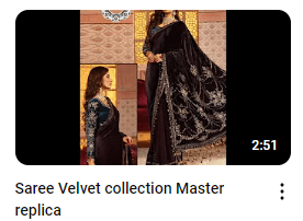 Maroon Velvet Embroidered Saree Demo Video