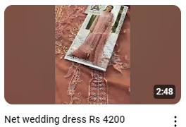 Net Embroidered Wedding Wear Dress Demo Video