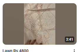 Peach Lawn ChikanKari Embroidered Dress Demo Video