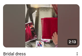 Red Fully Embroidered Bridal Dress Demo Video