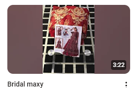 Red Heavy Embroidered Bridal Maxy Demo Video