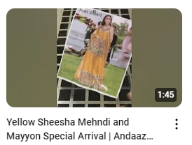 Yellow Chiffon Mirror Work Mayon Dress Demo Video