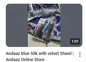 Blue Embroidered With Embroidered Velvet Shawl Dress Demo Video