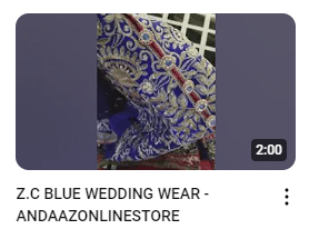 Blue Heavy Embroidered Wedding Wear Dress Demo Video