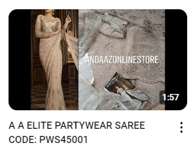 Elegant Pearls Work Embroidered Saree Demo Video