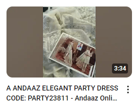 Elegant White Embroidered Party Wear Dress Demo Video