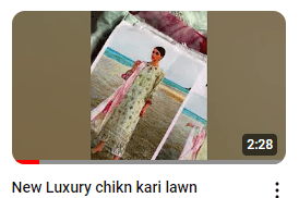 Lawn Chikan Kari Embroidered Three In One Color Dress Video