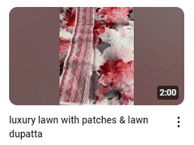 Lawn Embroidered Patches Dress In Two Colors Demo Video