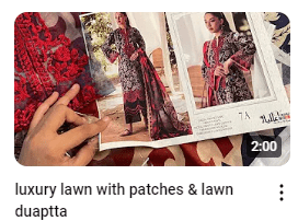 Lawn Embroidered Patches With lawn Dupatta Dress Video