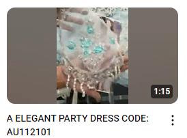 Light Grey Embroidered Party Wear Dress Demo Video