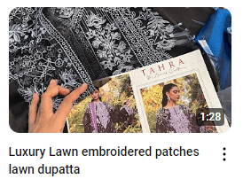 Luxury Lawn Embroidered Patches Two In One Dress Demo Video