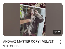 Maroon Velvet Fully Embroidered Party Wear Dress Demo Video