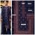 Navy Blue Dhanak 3Pcs Embroidered Dress With Dhanak Shawl