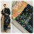 Black Embroidered Dress With Diamond Digital Print Dupatta