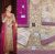 Gold & Pink Embroidered Addawork Wedding Wear Dress