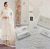 Elegant Off White Sequined Wedding Wear Dress